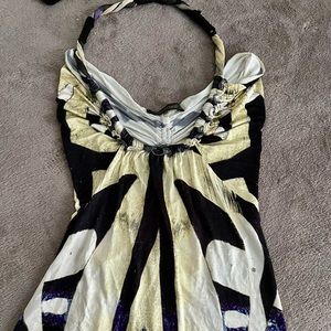 Roberto Cavalli beautiful & sexy multicolor top 💜🖤